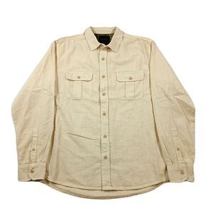 Cotton On Greenpoint Long Sleeve Shirt‎ Mens Medium Washed Stone White Cotton